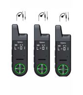 Set van 3 Hytera S1 mini LF portofoon vergunningvrij PMR446 met G-shape oortje