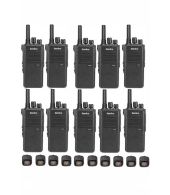 Set van 10 Inrico T522A IP66 4G LTE POC Zello Portofoon K1 2-Pins