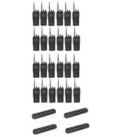 Set van 24 Wouxun KG-988 UHF IP66 8Watt Portofoon met 4 multiladers