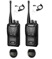 Set van 2 Wouxun KG-819 UHF IP55 PMR446 Portofoons met beveiliging oortje