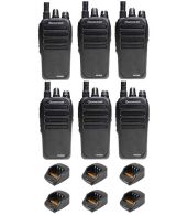 Set van 6 Wouxun KG-D828 Dualband DMR Tier2 portofoons 5Watt IP55