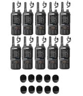 Set van 10 Inrico T320 V2 4G LTE Zello Portofoon, GPS, Wifi met tafellader en G-shape oortje