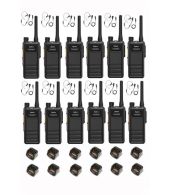 Set van 12 Hytera HP605 UHF DMR IP67 5Watt met tafellader en beveiligingoortje