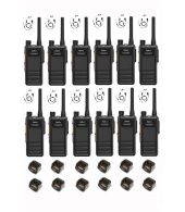 Set van 12 Hytera HP605 UHF DMR IP67 5Watt met tafellader en C-hook oortje