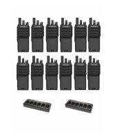 Set van 12 Motorola R2 UHF Analoog IP55 5Watt met multilader 