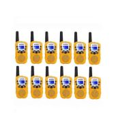 Set van 12 Retevis RT388 walkie talkies geel 