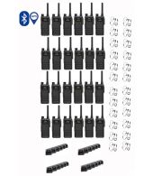 Set van 24 Hytera HP605G DMR UHF IP67 5W GPS, Bluetooth multilader en beveiligingoortje