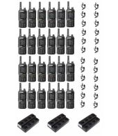 Set van 24 Inrico T320 V2 4G LTE Zello Portofoon, GPS, Wifi met multilader en G-shape oortje