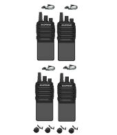 Set van 4 Baofeng C2 UHF 5Watt portofoons met D-shape oortjes