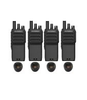 Set van 4 Motorola R2 UHF Analoog IP55 5Watt met tafellader 