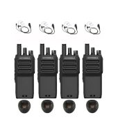 Set van 4 Motorola R2 UHF Analoog IP55 5Watt met tafellader en beveiligingoortje