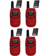 Set van 4 rode Baofeng BF-T6 Walkie Talkie met accu