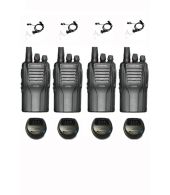 Set van 4 Wouxun KG-833 UHF IP55 5Watt met beveiliging oortje