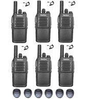 Set van 6 Inrico T526 IP54 4G LTE POC Zello Portofoons met beveiliging oortje OP=OP