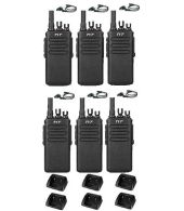 Set van 6 stuks TYTERA MD-680 DMR portofoons met D-shape oortje
