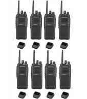 Set van 8 Kenwood TK-3701D IP55 Portofoon met tafellader