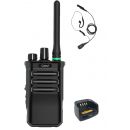 Caltta PH600 UHF DMR IP68 4Watt GPS, Bluetooth met tafellader en G-shape oortje