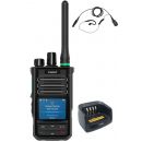 Caltta PH660 UHF DMR GPS, Bluetooth, display, tafellader en G-shapeoortje