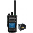 Set van 2 Caltta PH660 UHF DMR GPS, Bluetooth, display, tafellader en beveiliging oortje