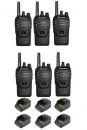 Set van 6 Wouxun KG-968 UHF portofoons IP66 10Watt met Bluetooth