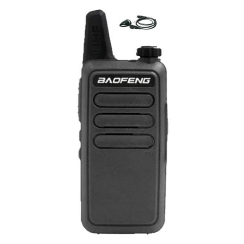 Baofeng BF-R5 dunne uhf mini portofoon 5 watt met D-shape oortje