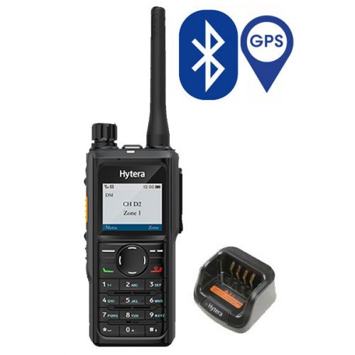 Hytera HP785G DMR VHF IP68 5Watt met GPS, Man Down, Bluetooth en tafellader