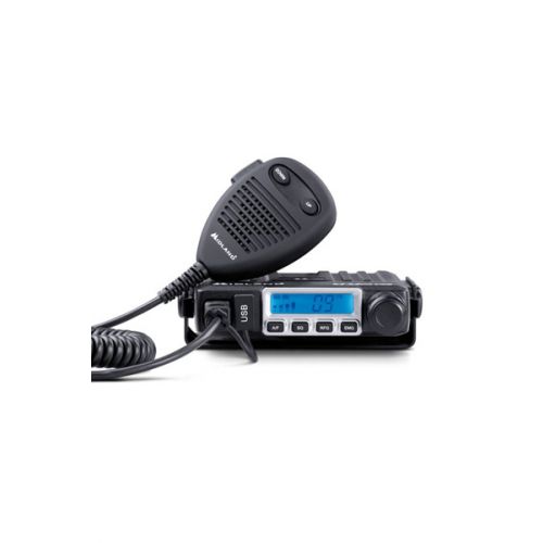 Midland M-Mini USB 27mc tranceiver FM en AM 4 Watt met USB aansluiting