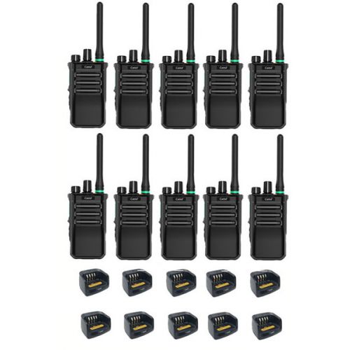 Set van 10 Caltta PH600 UHF DMR IP68 4Watt GPS, Bluetooth met tafellader 