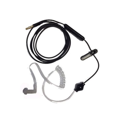 Beveiliging headset Zello Zwart met PTT voor Smartphone 3,5mm aansluiting