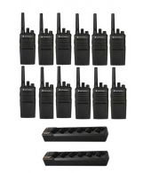 Set van 12 Motorola XT420 UHF IP55 PMR446 Portofoon met 2 multiladers