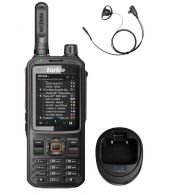 Inrico T320 V2 4G LTE Zello Portofoon, GPS, Smartphone, GSM, Wifi, Android 8 tafellader en D-shape oortje