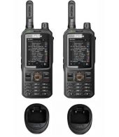 Set van 2 Inrico T320 V2 4G LTE Zello Portofoon, GPS, Smartphone, GSM, Wifi met tafellader