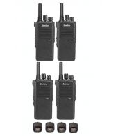 Set van 4 Inrico T522A IP66 4G LTE POC Zello Portofoon K1 2-Pins