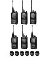 Set van 6 Wouxun KG-819 UHF IP55 PMR446 Portofoons