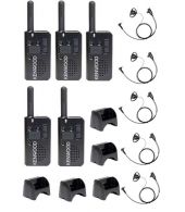 Set van 5 stuks Kenwood PKT-23E IP54 met DCH1040-K4 D-shape oortje en laders