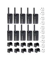 Set van 10 stuks Kenwood PKT-23E IP54 met DCH1040-K4 D-shape oortje en laders