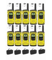 Set van 10 Motorola TLKR T92 H2O IP67 PMR446 Portofoons met beveiliging oortje