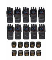 Set van 10 Wouxun KG-UV8H Dualband VHF en UHF IP66 10watt portofoons