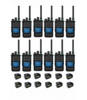 Set van 12 Caltta PH660 UHF DMR GPS, Bluetooth, display en tafellader