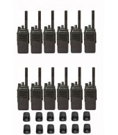 Set van 12 Motorola DP2400E UHF DMR IP54 5watt met tafellader