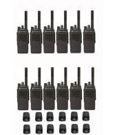 Set van 12 Motorola DP2400E Enhanced UHF DMR IP54 5watt met tafellader