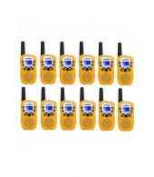 Set van 12 Retevis RT388 walkie talkies geel 