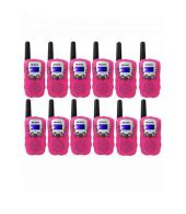 Set van 12 Retevis RT388 walkie talkies roze