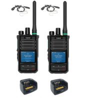 Set van 2 Caltta PH660 UHF DMR GPS, Bluetooth, display, tafellader en beveiliging oortje