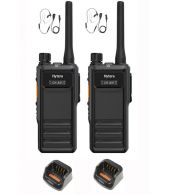 Set van 2 Hytera HP605 UHF DMR IP67 5Watt met tafellader en beveiligingoortje