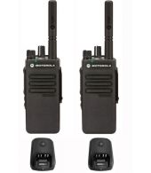 Set van 2 Motorola DP2400E UHF DMR IP54 5watt met tafellader
