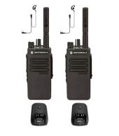 Set van 2 Motorola DP2400E UHF DMR IP54 5watt tafellader en G-shape oortje