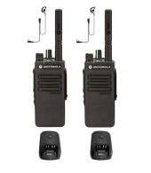 Set van 2 Motorola DP2400E Enhanced UHF DMR IP54 5watt tafellader en G-shape oortje