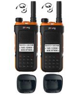 Set van 2 Pofung P10UV Dualband VHF en UHF IP55 5Watt portofoons OP=OP