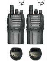 Set van 2 Wouxun KG-833 UHF IP55 5Watt met beveiliging oortje